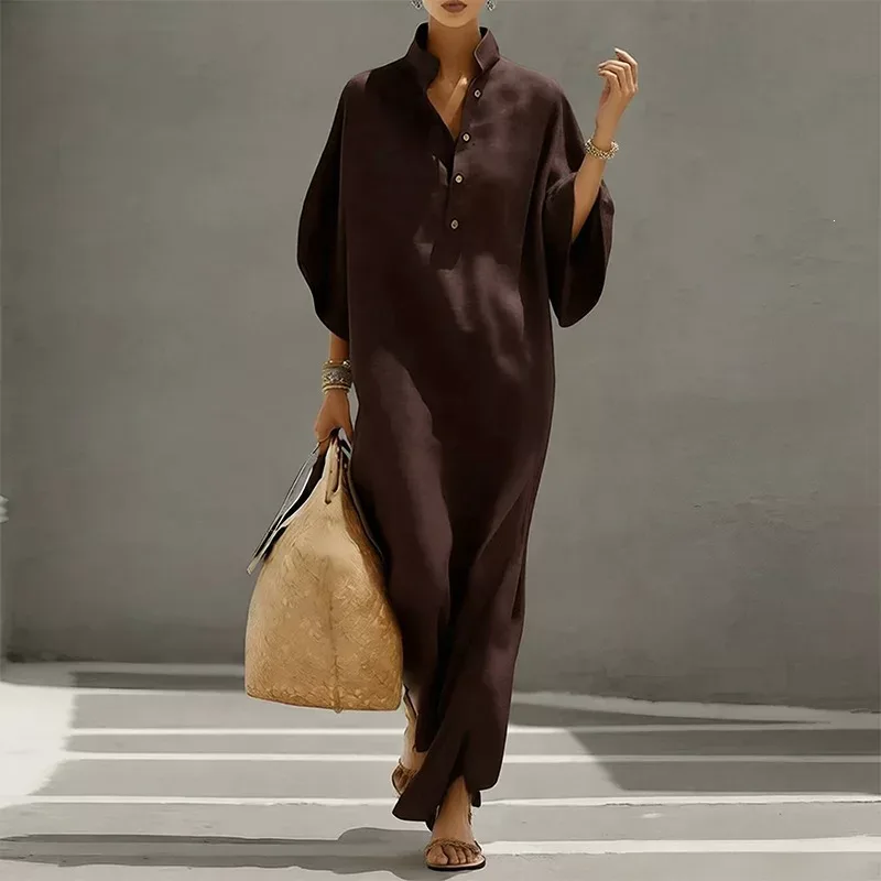 Elegant Solid Color French Style Maxi Dress for Women Summer Fashion Casual Wear Wholesale Available Elegant Solid Color French Style Maxi Dress for Women Summer Fashion Casual Wear Wholesale Available