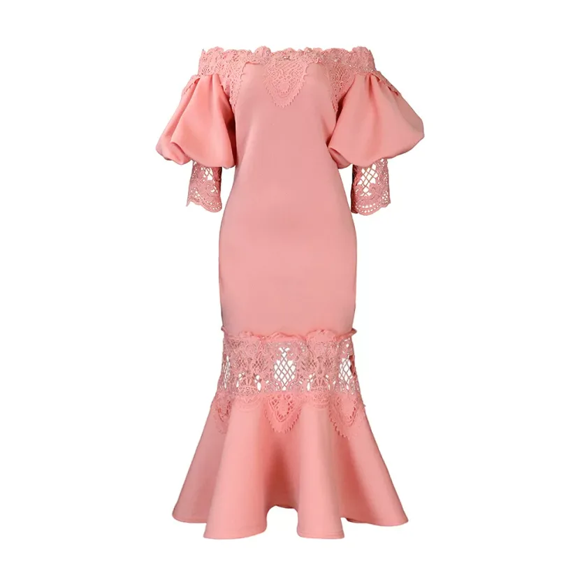 Off Shoulder Lace Mermaid Dress Elegant Design Summer Style Perfect for Parties Wholesale Availa