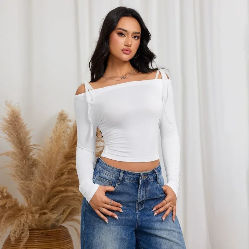 Basic Womens T Shirt Minimalist Design Short Sleeve Versatile Style Spring Summer Fashion Wholes