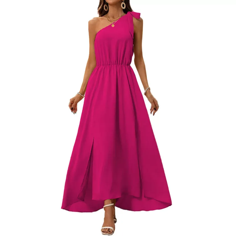 Off Shoulder Vacation Dress Slim Fit Elastic Waist Sexy Style Ideal for Summer Parties Wholesale